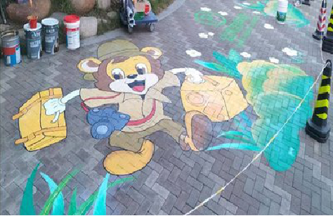 资阳夏季画地面彩绘会遇到的问题