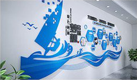 资阳海浪主题文化墙如何设计?