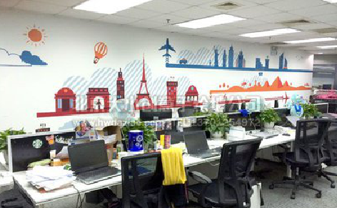 资阳教你设计办公室墙绘的方法。